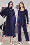 Maternity Maternity 2406 Navy Blue Maternity Maternity Set of 7 with Hijab
