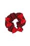 Hahai Women's Gingham Ribbon Detailed Scrunchie Buckle - 4