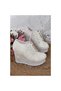 Women's Beige High Wedge Heel Wedding Dress Shoes - 5