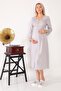 Maternity Maternity 2406 Gray Maternity Maternity Set of 7 with Hijab - 2