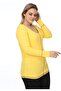 Women's Yellow V-Neck Contrast Stitched Camisole Blouse