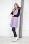 Women's Lilac Plush Hooded Long Puffer Vest - 2