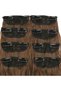 Brown Fiber Synthetic Fluffy Wavy 8 Pieces Snap Fasteners - 2