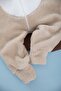 Unisex Kids Beige Welsoft Rabbit Ear Winter Jumpsuit - 4