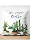 غطاء وسادة من جلد الغزال مطبوع رقميًا على الوجهين من Beatiful Cactus
