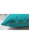 Double Sided Turquoise Colored Digital Printed Decorative Suede Pillow Cushion Cover - 3