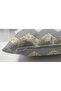 Double Sided Gray Gold Leaf Line Motif Children's Room Suede Pillow Throw Pillow Cover - 3