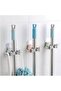 2-Piece Wall Mounted Mop Holder and Hanger Blue
