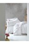 3D Embroidered Double Satin Duvet Cover Set Perla White - 4