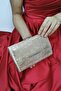 Women's Gold Glass Stone Chain Strap Evening Bag - 2