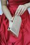 Women's Gold Glass Stone Chain Strap Evening Bag - 3