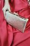 Women's Gold Glass Stone Chain Strap Evening Bag - 4