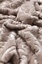 Merino Romance Floral Embossed Double Blanket - Mink - 3