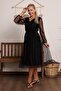 Belted V Polka Dot Tutu Dress 583308 - 6