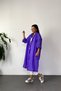 Women's Purple Snap Detail Transparent Raincoat