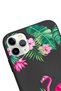 iPhone 11 Pro Compatible Tropical Flamingo Design Black Launch Phone Case - 3