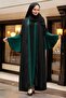 - Green Hijab Abaya with Sleeves Detail 55510y