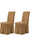 Standard 6-Piece Elastic Wrapped Chair Cover with Skirts - 2