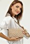 حقيبة كتف مبطنة بسلسلة من فرو المنك للنساء - 4