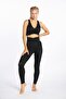 Ella V-Neck Front Gathered Rib Bra Black Ngawb21022 - 3