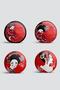 4-Piece Shaman Girl Designed Pillow Modern Round Pillow Throw Pillow Cover Set - 2