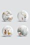 4-Piece Deer Vineyard House Winter Themed Digital Printed Modern Round Pillow Throw Pillow Cover Set - 2