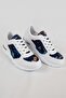 Navy Blue White Planet Themed Orthopedic Sports Shoes - 2