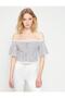 Front Tie Off Shoulder Blouse