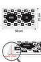 Dog Black and White Dog Food Mat Dog Food Training Mat 50X35Cm - 2