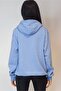 Unisex Blue Hooded Sweatshirt Yy100931 - 4