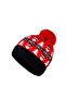 Unisex New Year's Pompom Ho Ho Beanie Fo 2677 Red