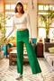 Women's Grass Green Corded Thick Knitwear Trousers PNT-19000055 - 2