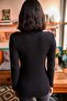 Women's Black Turtleneck Hooded Camisole Sweater KZK-19000395 - 4