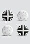 Set of 4 Marble Motif Round Pillow and Cushion Covers - 2