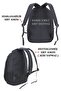 Basic Black Backpack Waterproof Fabric Unisex - 5