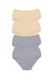 4 Pieces Women's High Waist Bato Thick Rubber Panties S8