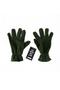 Khaki Military Fleece Beret Neck Collar Gloves Set - 3