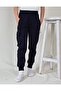 Unisex Kids Navy Blue Cargo Pocket Sweatpants Bottom, 4-season - 3