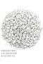 100 Gr Letter Beads, 4X7Mm Flat White with Silver Gilding Letter Beads (100Gr, ~700 Pieces)