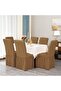 Standard 6-Piece Elastic Wrapped Chair Cover with Skirts - 3