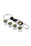 Chevrolet Captiva Metal Valve Lid and Keychain Set Chrome Color