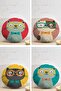 Set of 4 Colorful Cute Kitten Printed Round Pillow Throw Pillow Covers