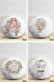 4-Piece Flower Bundles Special Design Digital Printed Modern Round Pillow Throw Pillow Cover Set