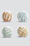 4-Piece Colorful Modern Round Pillow Throw Pillow Cover Set with Onedraw Drawing on the Floor - 2
