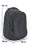 Basic Black Backpack Waterproof Fabric Unisex - 2