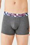 U.S. Polo Assn. Men's 3-Piece Boxer Navy Blue Anthracite Melange - 2