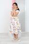 Girl's Floral Patterned Chiffon Dress - 4