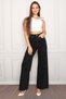 Cansu Lycra Black Super High Waist Loose Jeans Palazzo Trousers (SUPER HIGH NON-FADE) - 2