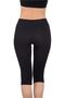 Women's Black Capri Leggings Enhancer Thinning Tightens Showing Fit to the Shape Seamless Silky - 3