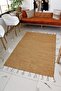 Moroccan 9002 White Tasseled Bohomian and Modern Kilim